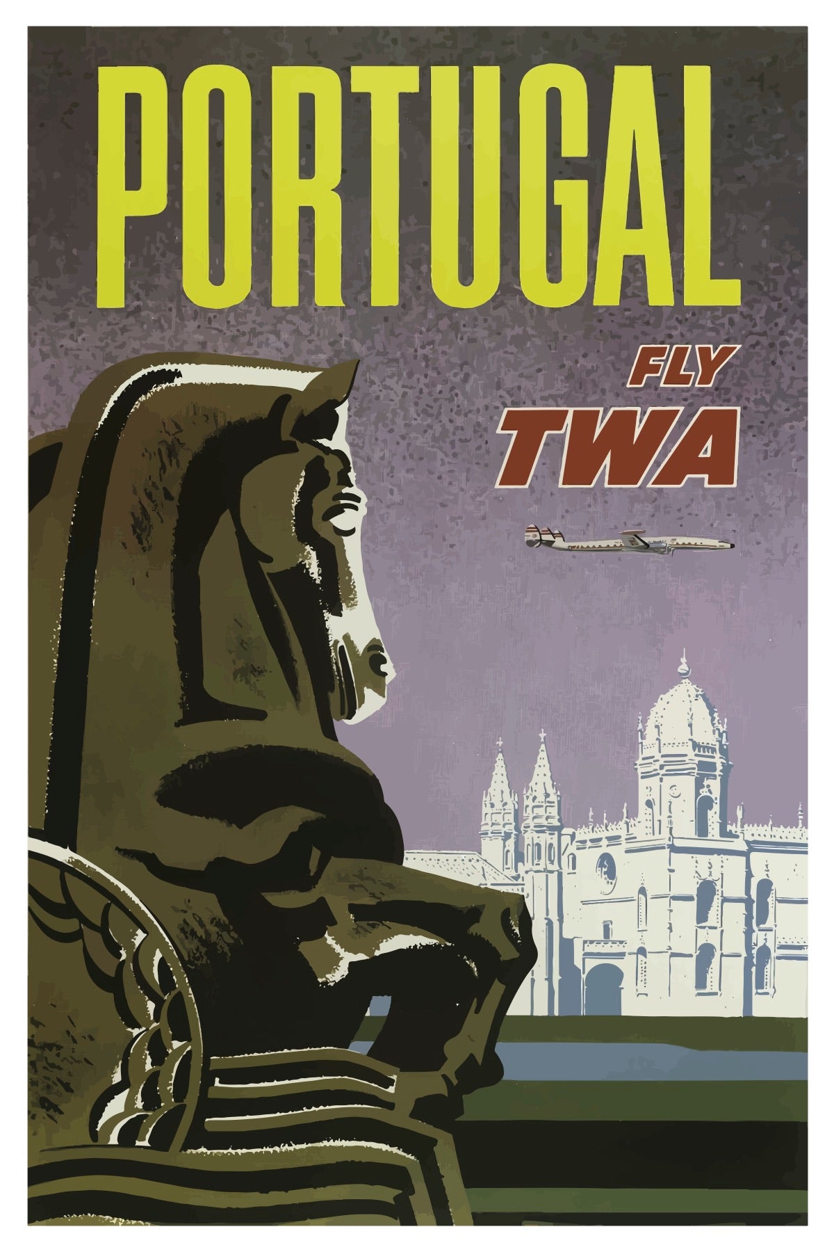 Portugal TWA Vintage Postcard