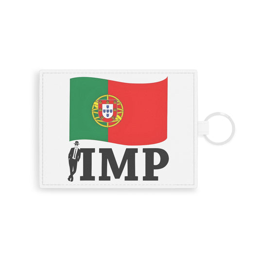 Porta-cartões em pele Saffiano 